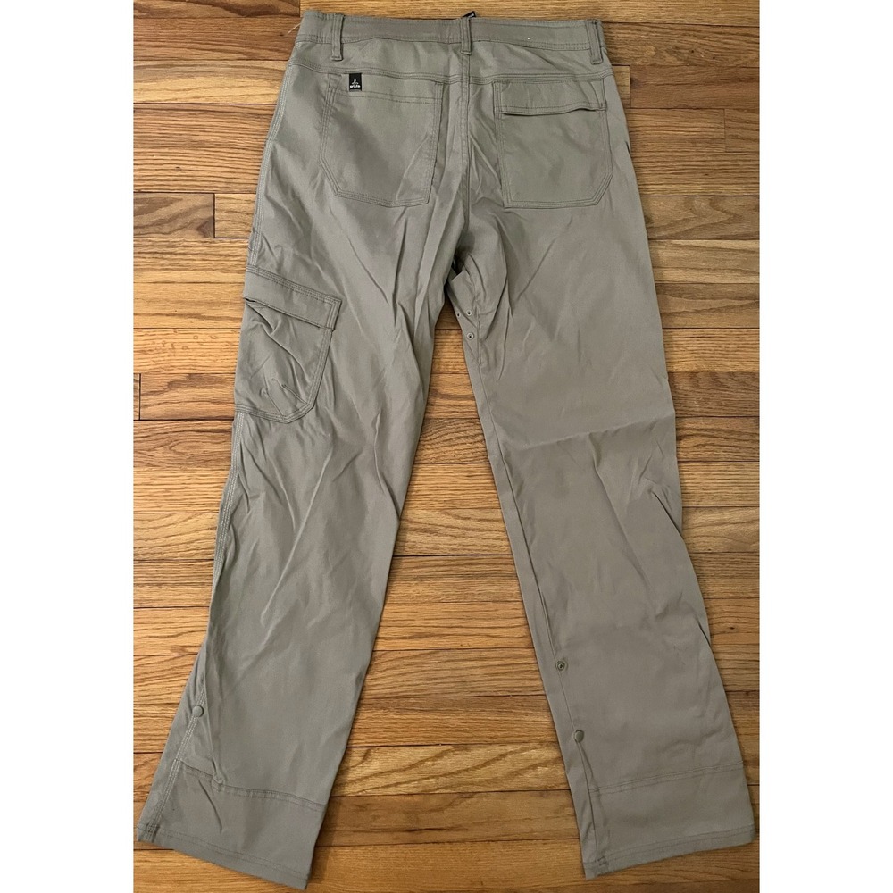PRANA Beige Nylon Blend Straight Leg Cargo Hiking Pants Men 31x32